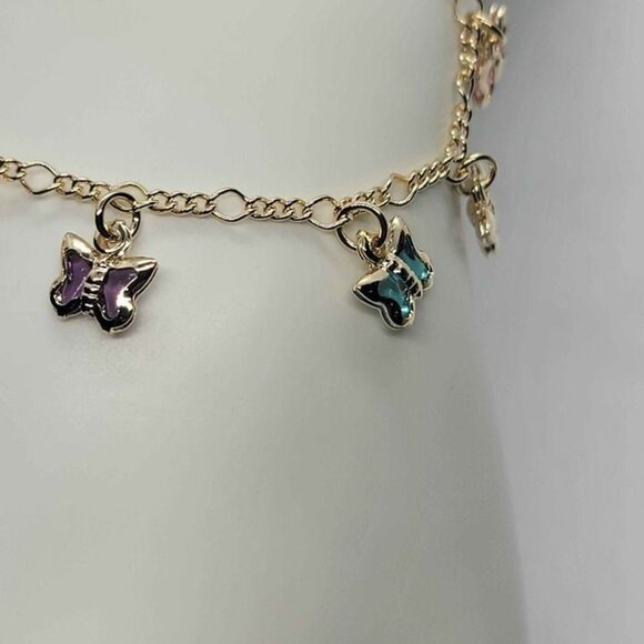 Brazilian 18k Gold Filled Multi color Butterfly Bracelet - Picture 3 of 6